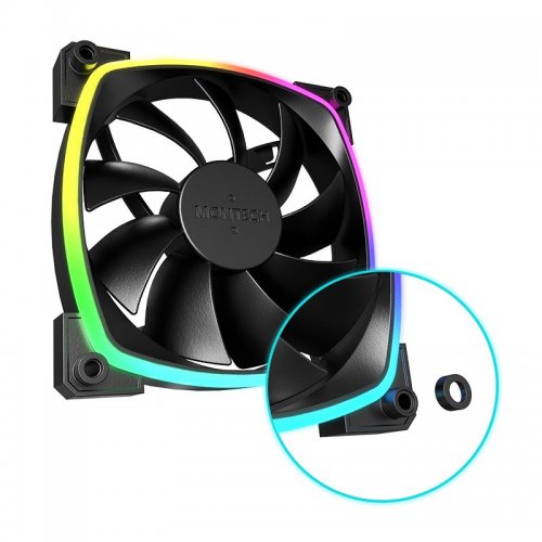 Набор кулеров Montech AX120 PWM 3 in 1 Black купить в Украине: Киев, Днепр, Харьков, Одесса  | Проверка совместимости, низкая цена, отзывы, характеристики от TELEMART фото