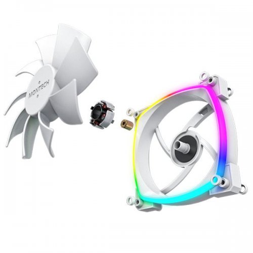 Набор кулеров Montech AX120 PWM 3 in 1 White купить в Украине: Киев, Днепр, Харьков, Одесса  | Проверка совместимости, низкая цена, отзывы, характеристики от TELEMART фото