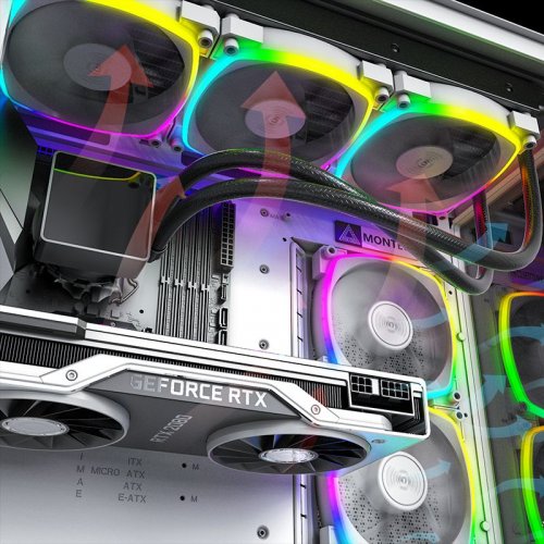 Набор кулеров Montech AX120 PWM 3 in 1 White купить в Украине: Киев, Днепр, Харьков, Одесса  | Проверка совместимости, низкая цена, отзывы, характеристики от TELEMART фото