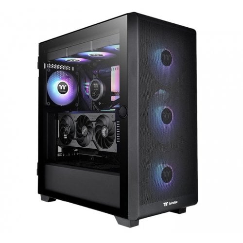 Корпус Thermaltake S250 ARGB Tempered Glass без БЖ (CA-1Y6-00M1WN-00) Black купити з перевіркою сумісності: огляд, характеристики, ціна у Києві, Львові, Вінниці, Хмельницькому, Івано-Франківську, Україні | інтернет-магазин TELEMART.UA фото