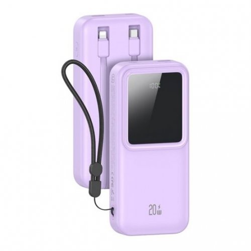 Купити Powerbank Usams US-CD212 20000mAh 20W Purple - ціна в Києві, Львові, Вінниці, Хмельницькому, Франківську, Україні | інтернет-магазин TELEMART.UA фото