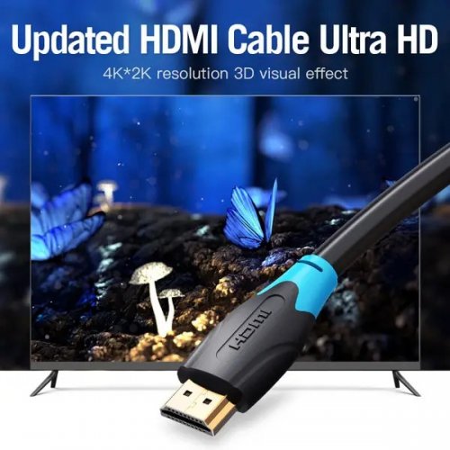 Купить Кабель Vention HDMI to HDMI V2.0 3m (AACBI) Black - цена в Харькове, Киеве, Днепре, Одессе
в интернет-магазине Telemart фото
