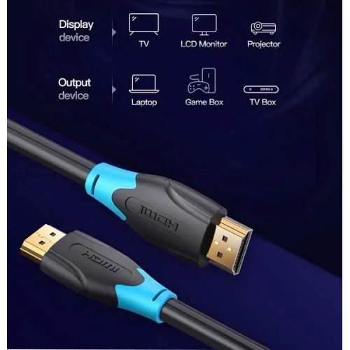 Купить Кабель Vention HDMI to HDMI V1.4 8m (AACBK) Black - цена в Харькове, Киеве, Днепре, Одессе
в интернет-магазине Telemart фото