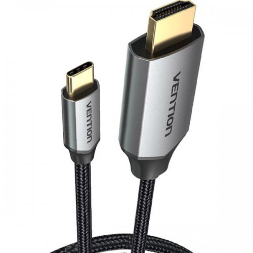 Купить Кабель Vention HDMI to USB Type-C 1.5m (CRBBG) Black/Grey - цена в Харькове, Киеве, Днепре, Одессе
в интернет-магазине Telemart фото