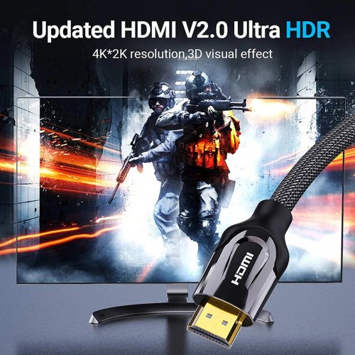 Купить Кабель Vention HDMI to HDMI v1.4 5m (VAA-B05-B500) Black - цена в Харькове, Киеве, Днепре, Одессе
в интернет-магазине Telemart фото