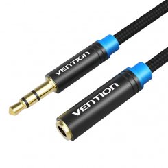 Кабель Vention Audio 3.5mm x 3.5mm M/F 1m (VAB-B06-B100-M) Black