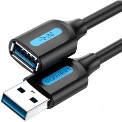 Удлинитель Vention USB 3.0 AM-AF 1.5m (CBHBG) Black
