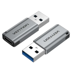 Перехідник Vention USB 3.0 to USB Type-C (CDPH0) Grey