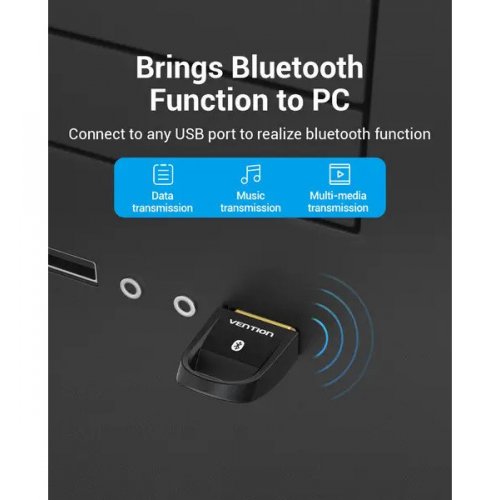 Купити Bluetooth адаптер Vention Bluetooth 5.0 (CDSB0) Black - ціна в Києві, Львові, Вінниці, Хмельницькому, Франківську, Україні | інтернет-магазин TELEMART.UA фото