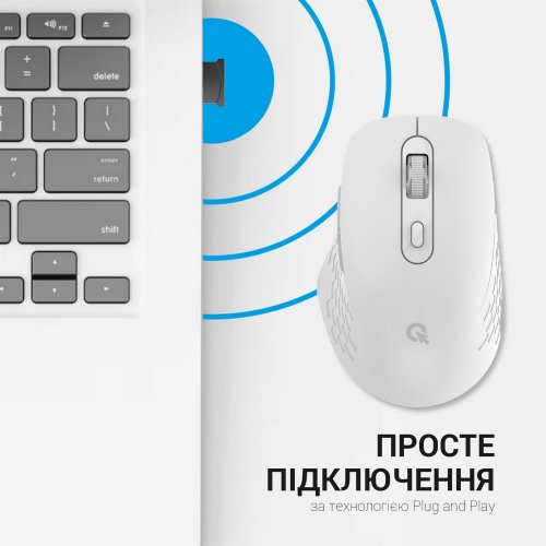 Купить Мышка OfficePro M230 Silent Click Wireless White - цена в Харькове, Киеве, Днепре, Одессе
в интернет-магазине Telemart фото