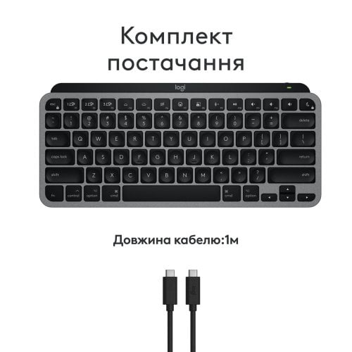 Купить Клавиатура Logitech MX Keys Mini For Mac Minimalist Wireless Illuminated (920-012652) Space Gray - цена в Харькове, Киеве, Днепре, Одессе
в интернет-магазине Telemart фото