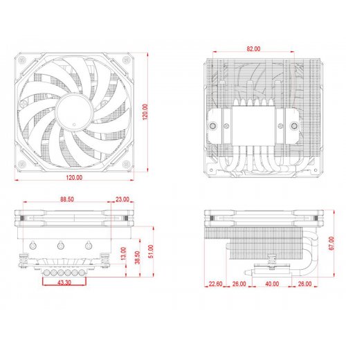 Кулер ID-Cooling IS-67-XT (IS-67-XT Black) купити з перевіркою сумісності: огляд, характеристики, ціна у Києві, Львові, Вінниці, Хмельницькому, Івано-Франківську, Україні | інтернет-магазин TELEMART.UA фото