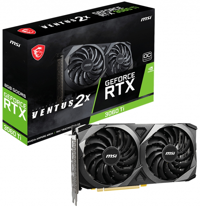 Відеокарта MSI GeForce RTX 3060 Ti VENTUS 2X OC 8192MB (RTX 3060 Ti ...