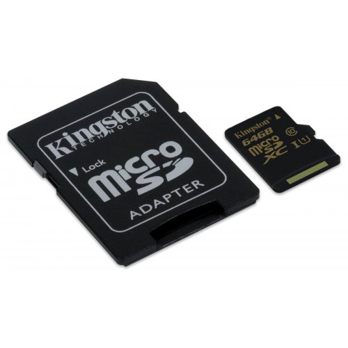 Купить Карта памяти Kingston microSDXC 64GB UHS-I U3 R90/W45MB/s (с адаптером) (SDCG/64GB) - цена в Харькове, Киеве, Днепре, Одессе
в интернет-магазине Telemart фото