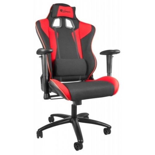 Игровое кресло NATEC GENESIS SX77 Black/Red купить в Украине: Киев, Днепр, Харьков, Одесса  | Низкая цена, отзывы, характеристики от TELEMART фото