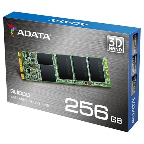 Продать SSD-диск ADATA Ultimate SU800 TLC 256GB M.2 (2280 SATA) (ASU800NS38-256GT-C) по Trade-In интернет-магазине Телемарт - Киев, Днепр, Украина фото