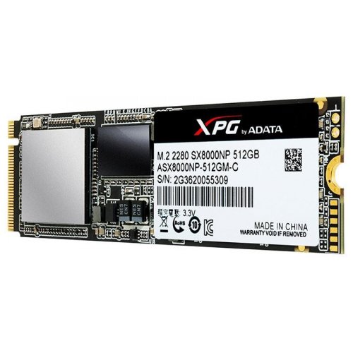Продать SSD-диск ADATA XPG CX8000 3D NAND MLC 512GB M.2 (2280 PCI-E) NVMe x4 (ASX8000NP-512GM-C) по Trade-In интернет-магазине Телемарт - Киев, Днепр, Украина фото