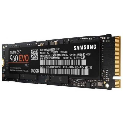 Продати SSD-диск Samsung 960 EVO V-NAND 250GB  M.2 (2280 PCI-E) NVMe x4 (MZ-V6E250BW) за Trade-In у інтернет-магазині Телемарт - Київ, Дніпро, Україна фото