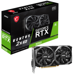 Видеокарта MSI GeForce RTX 3050 VENTUS 2X XS OC 8192MB (RTX 3050 VENTUS 2X XS 8G OC) (Восстановлено продавцом, 646621)