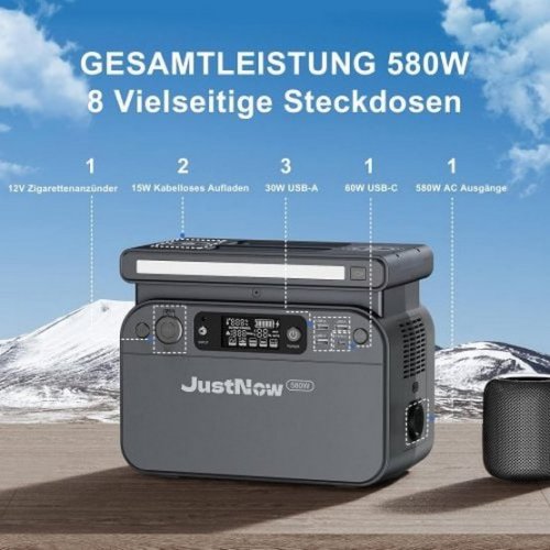 Зарядна станція Just Now GT500 500W 518Wh (CTECHi GT500) Gray купити в Україні: Київ, Львів, Хмельницький, Тернопіль | Низька ціна, відгуки, характеристики від TELEMART фото