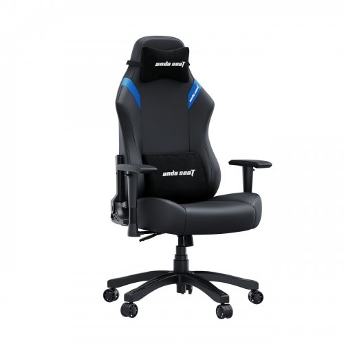Ігрове крісло Anda Seat Luna L (AD18-44-BS-PV) Black/Blue купити в Україні: Київ, Львів, Хмельницький, Тернопіль, Івано-Франківськ | Низька ціна, відгуки, характеристики від TELEMART фото