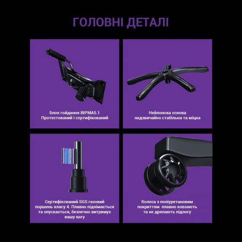 Игровое кресло Anda Seat Luna L (AD18-44-B-F) Black купить в Украине: Киев, Днепр, Харьков, Одесса  | Низкая цена, отзывы, характеристики от TELEMART фото