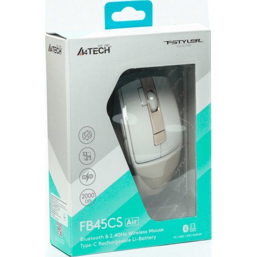 Photo Mouse A4Tech FG45CS Air Cream Beige