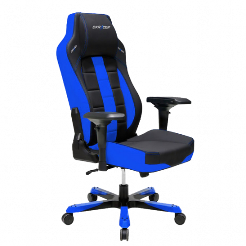 Купить Игровое кресло DXRacer Boss (OH/BF120/N) Black/Blue - цена в Харькове, Киеве, Днепре, Одессе
в интернет-магазине Telemart фото