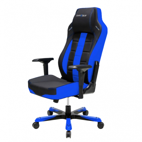 Купить Игровое кресло DXRacer Boss (OH/BF120/N) Black/Blue - цена в Харькове, Киеве, Днепре, Одессе
в интернет-магазине Telemart фото