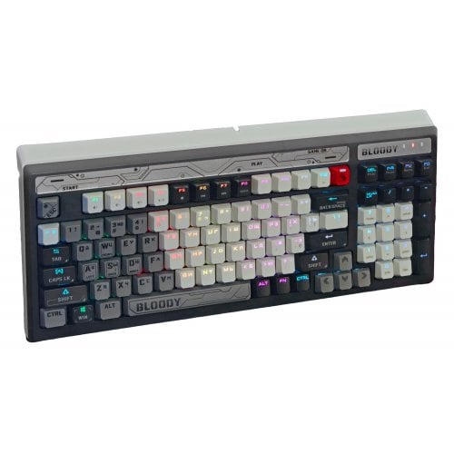 Купити Клавіатура A4Tech Bloody B950 RGB Warrior Grey - ціна в Києві, Львові, Вінниці, Хмельницькому, Франківську, Україні | інтернет-магазин TELEMART.UA фото