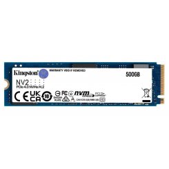 SSD-диск Kingston NV2 3D NAND 500GB M.2 (2280 PCI-E) NVMe x4 (SNV2S/500G) (Відновлено продавцем, 647537)