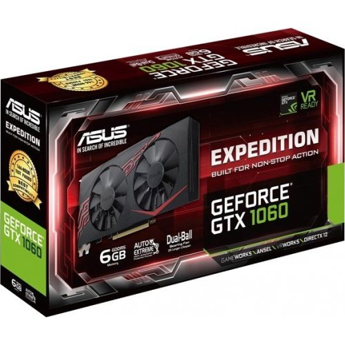 Photo Video Graphic Card Asus GeForce GTX 1060 Expedition OC 6144MB (EX-GTX1060-O6G)