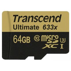 Карта пам'яті Transcend microSDXC MLC 64GB UHS-I U3 R95/W60MB/s (без адаптера) (TS64GUSDU3M)