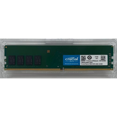 Озп Crucial DDR4 8GB 2666Mhz (CB8GU2666) (Відновлено продавцем, 648872) купити з перевіркою сумісності: огляд, характеристики, ціна у Києві, Львові, Вінниці, Хмельницькому, Івано-Франківську, Україні | інтернет-магазин TELEMART.UA фото