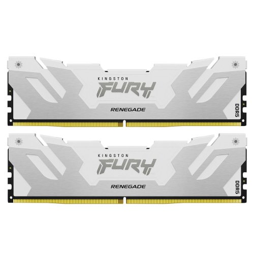 ОЗП Kingston DDR5 32GB (2x16GB) 8000Mhz FURY Renegade Silver/White (KF580C38RWK2-32) купити з перевіркою сумісності: огляд, характеристики, ціна у Києві, Львові, Вінниці, Хмельницькому, Івано-Франківську, Україні | інтернет-магазин TELEMART.UA фото