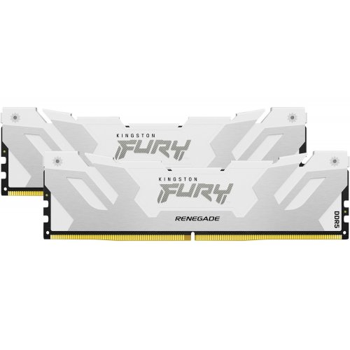 ОЗП Kingston DDR5 32GB (2x16GB) 8000Mhz FURY Renegade Silver/White (KF580C38RWK2-32) купити з перевіркою сумісності: огляд, характеристики, ціна у Києві, Львові, Вінниці, Хмельницькому, Івано-Франківську, Україні | інтернет-магазин TELEMART.UA фото