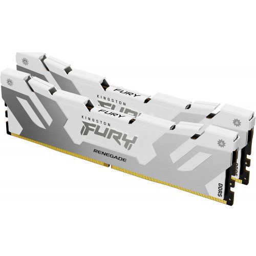 ОЗП Kingston DDR5 32GB (2x16GB) 8000Mhz FURY Renegade Silver/White (KF580C38RWK2-32) купити з перевіркою сумісності: огляд, характеристики, ціна у Києві, Львові, Вінниці, Хмельницькому, Івано-Франківську, Україні | інтернет-магазин TELEMART.UA фото