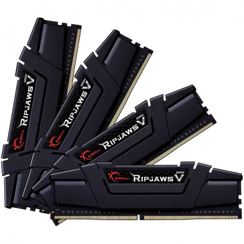 ОЗП G.Skill DDR4 128GB (4x32GB) 3600Mhz Ripjaws V Black (F4-3600C18Q-128GVK) купити з перевіркою сумісності: огляд, характеристики, ціна у Києві, Львові, Вінниці, Хмельницькому, Івано-Франківську, Україні | інтернет-магазин TELEMART.UA фото