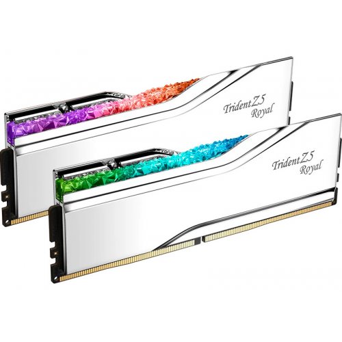 Фото ОЗУ G.Skill DDR5 32GB (2x16GB) 6400Mhz Trident Z5 Royal Silver (F5-6400J3239G16GX2-TR5S)