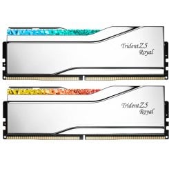 ОЗП G.Skill DDR5 64GB (2x32GB) 6400Mhz Trident Z5 Royal Silver (F5-6400J3239G32GX2-TR5S)