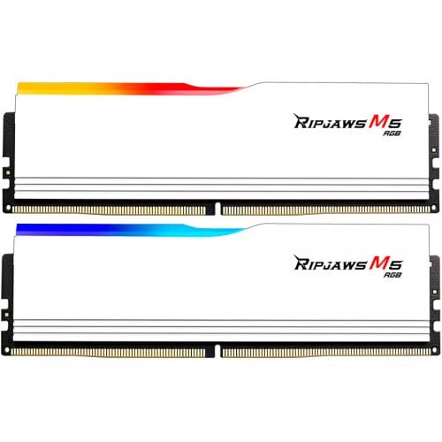 ОЗП G.Skill DDR5 64GB (2x32GB) 6000Mhz Ripjaws M5 RGB White (F5-6000J3040G32GX2-RM5RW) купити з перевіркою сумісності: огляд, характеристики, ціна у Києві, Львові, Вінниці, Хмельницькому, Івано-Франківську, Україні | інтернет-магазин TELEMART.UA фото