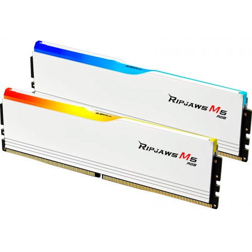 Фото ОЗП G.Skill DDR5 32GB (2x16GB) 6000Mhz Ripjaws M5 RGB White (F5-6000J3040F16GX2-RM5RW)