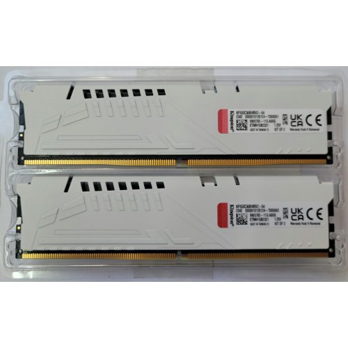 Купить Уценка озу Kingston DDR5 64GB (2x32GB) 5200Mhz FURY Beast White (KF552C36BWEK2-64) (Следы установки, 649198) с проверкой совместимости: обзор, характеристики, цена в Киеве, Днепре, Одессе, Харькове, Украине | интернет-магазин TELEMART.UA фото