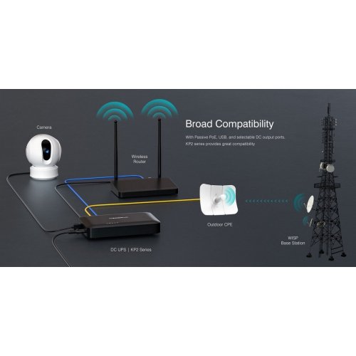 ИБП для роутеров Marsriva KP2 EC 18W 8000Ah купить в Украине: Киев, Днепр, Харьков, Одесса  | Низкая цена, отзывы, характеристики от TELEMART фото