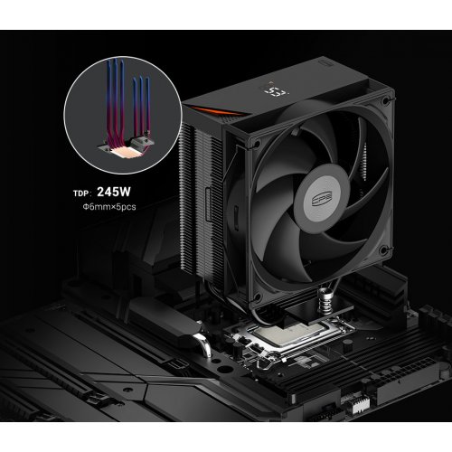 Купить Кулер PCCooler RT500 Digital Black с проверкой совместимости: обзор, характеристики, цена в Киеве, Днепре, Одессе, Харькове, Украине | интернет-магазин TELEMART.UA фото