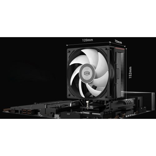 Кулер PCCooler RT500 Digital ARGB Black купити з перевіркою сумісності: огляд, характеристики, ціна у Києві, Львові, Вінниці, Хмельницькому, Івано-Франківську, Україні | інтернет-магазин TELEMART.UA фото