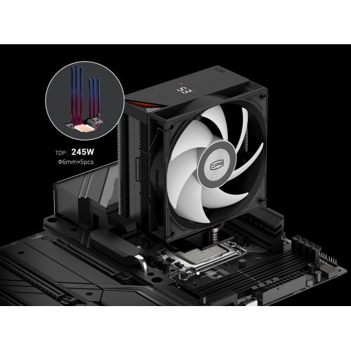 Кулер PCCooler RT500 Digital ARGB Black купити з перевіркою сумісності: огляд, характеристики, ціна у Києві, Львові, Вінниці, Хмельницькому, Івано-Франківську, Україні | інтернет-магазин TELEMART.UA фото