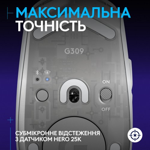 Купить Мышка Logitech G309 Lightspeed Wireless (910-007207) White - цена в Харькове, Киеве, Днепре, Одессе
в интернет-магазине Telemart фото