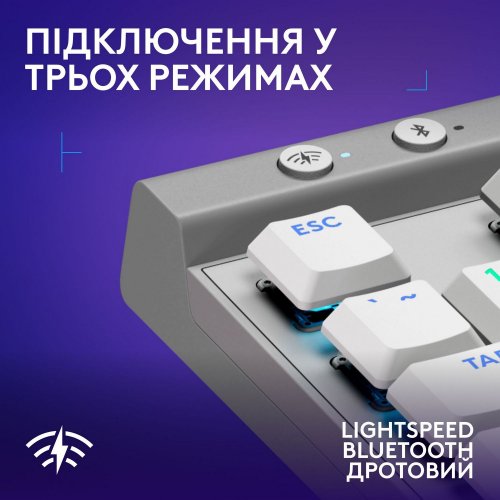 Фото Клавіатура Logitech G515 TKL Mechanical Tactile Wireless (920-012539) White