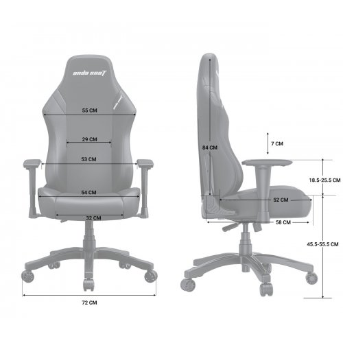 Игровое кресло Anda Seat Luna L (AD18-48-BO-PV) Black/Orange купить в Украине: Киев, Днепр, Харьков, Одесса  | Низкая цена, отзывы, характеристики от TELEMART фото